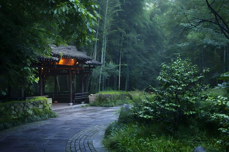 Amanfayun Resort in Hangzhou featuring a quiet ancient village-style luxury hotel hidden among tea mountains and ancient Buddhist temples