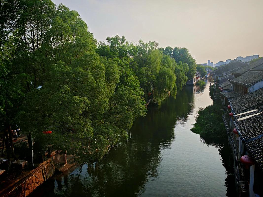 Nanxun Ancient Town, a famous historic cultural water town in Huzhou featuring elegant white-wall black-tile architecture and genuine local slow-town atmosphere
